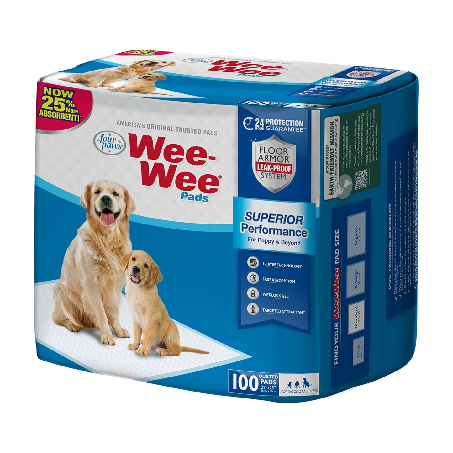 Leak-Proof Dog Pee Pads – 100 Count