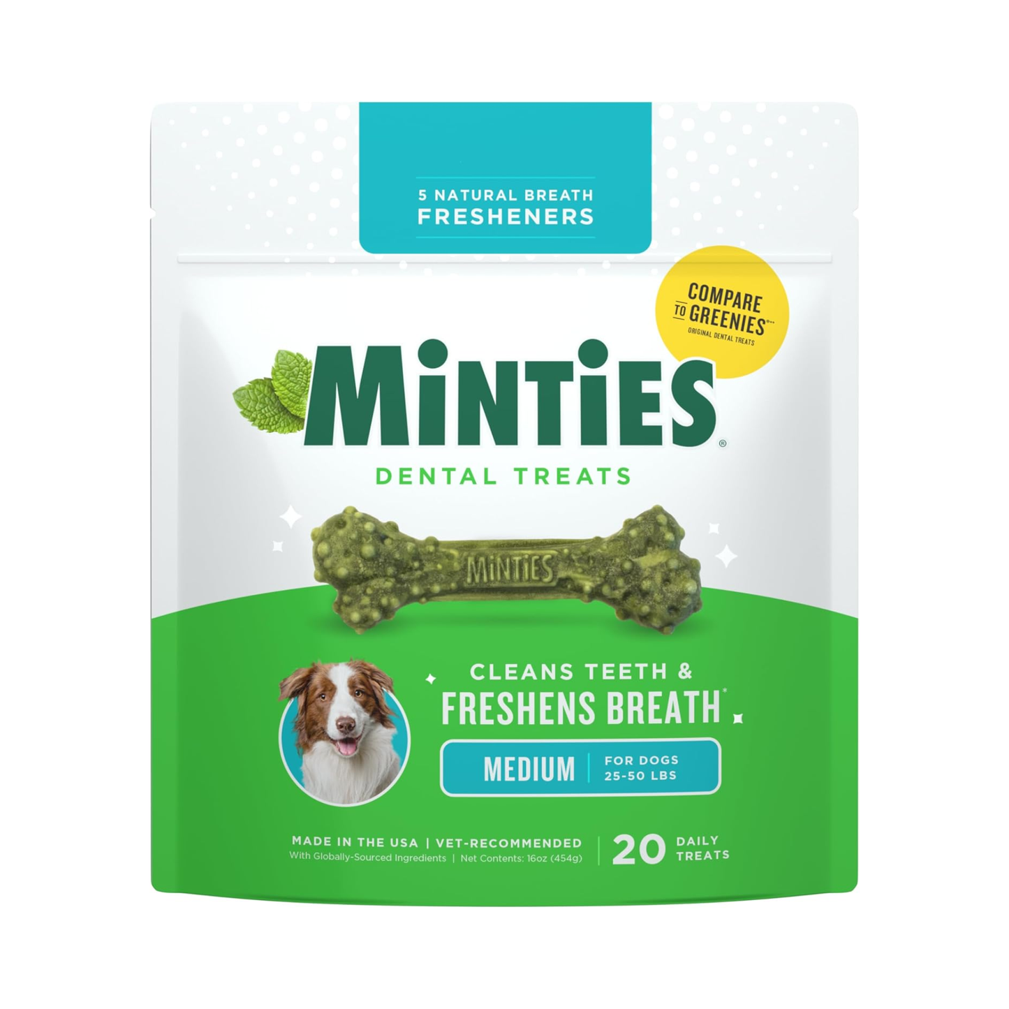 Mint Dental Chews for Dogs – (20 Count)