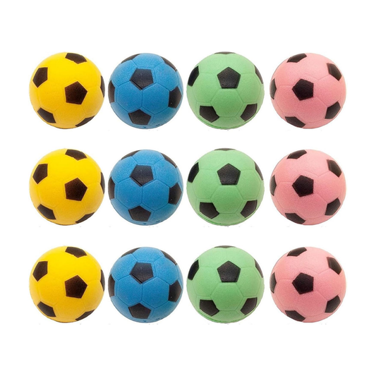 Foam Soccer Balls Cat Toys – 12 Pack