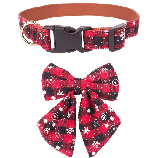 2-Pack Christmas Dog Collar Set